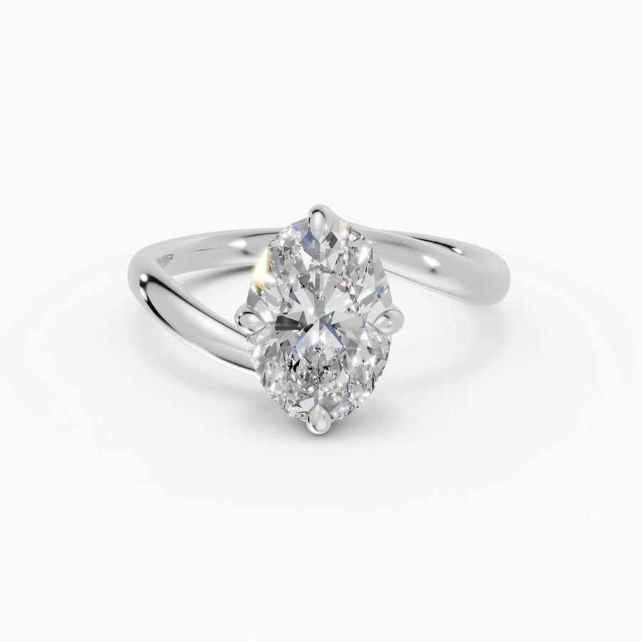 Anillo oval con engaste compás bypass | Héritage — foto 2