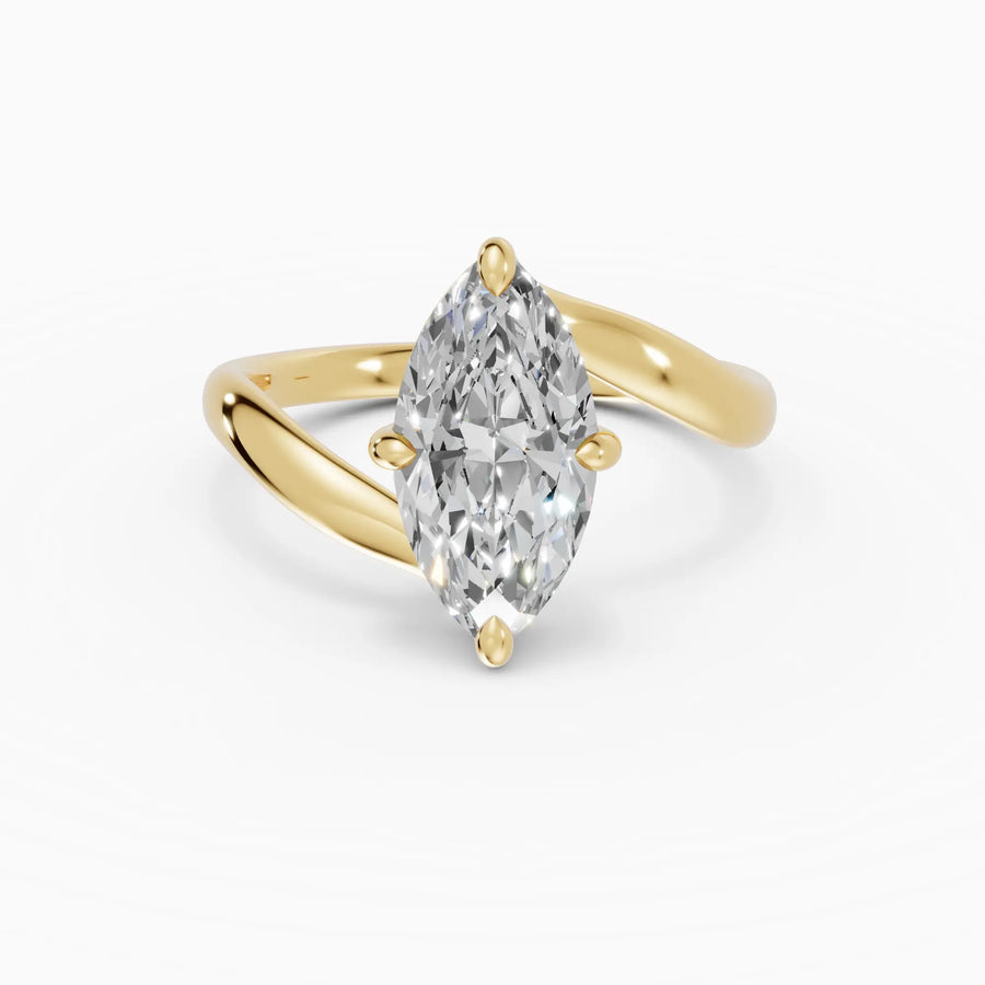Anillo marquesa con engaste compás bypass | Prestige — foto 1