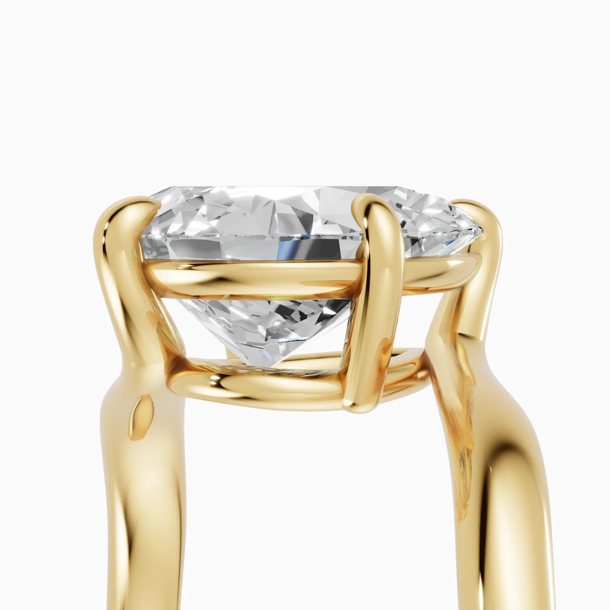 Anillo pera con engaste compás bypass | Élégance