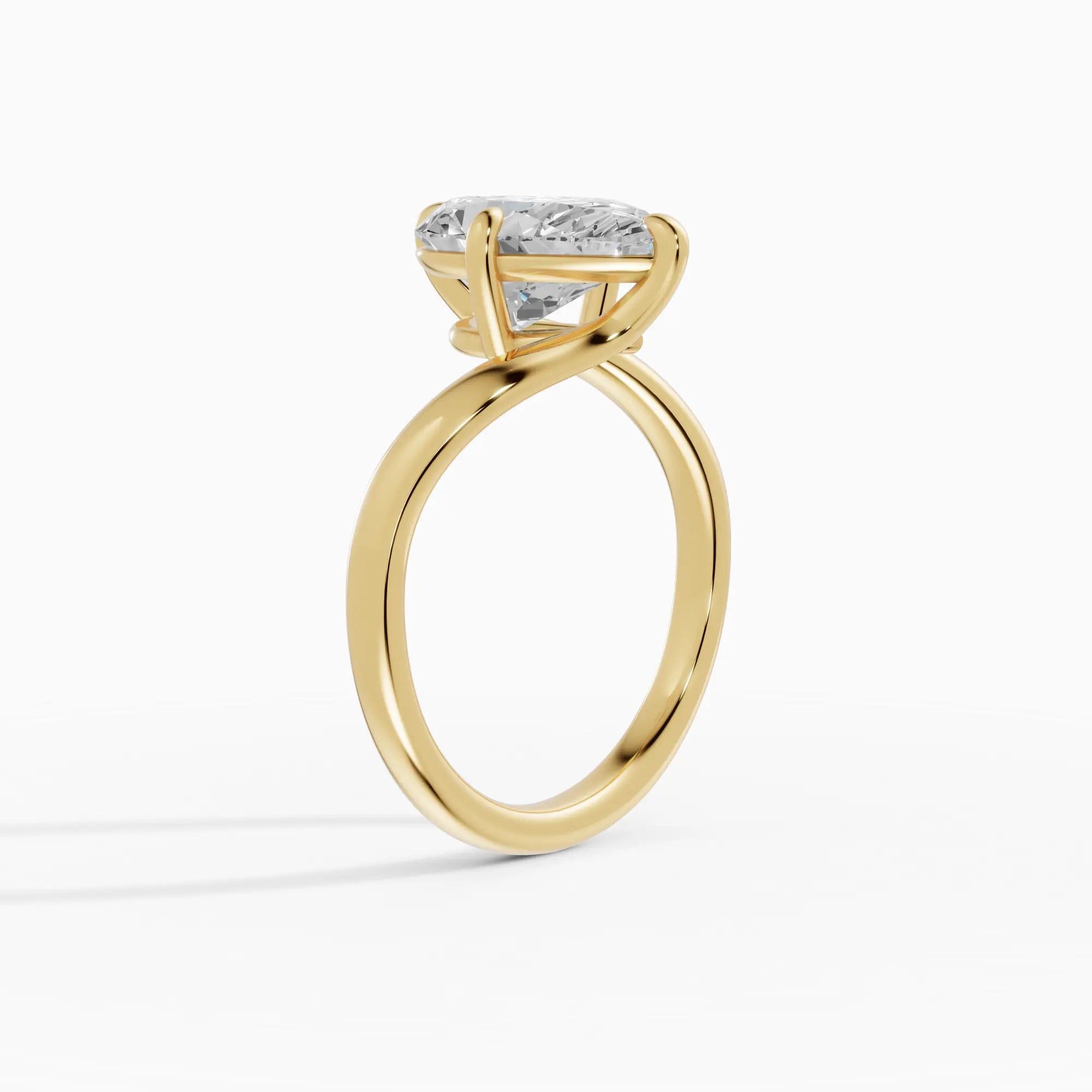 Anillo pera con engaste compás bypass | Élégance