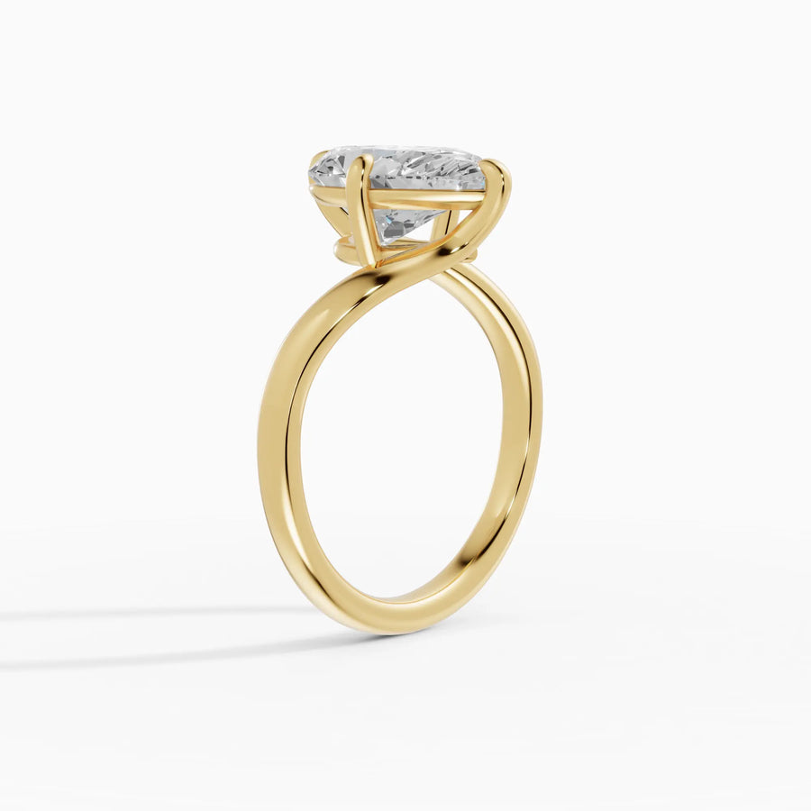 Anillo pera con engaste compás bypass | Élégance — foto 3