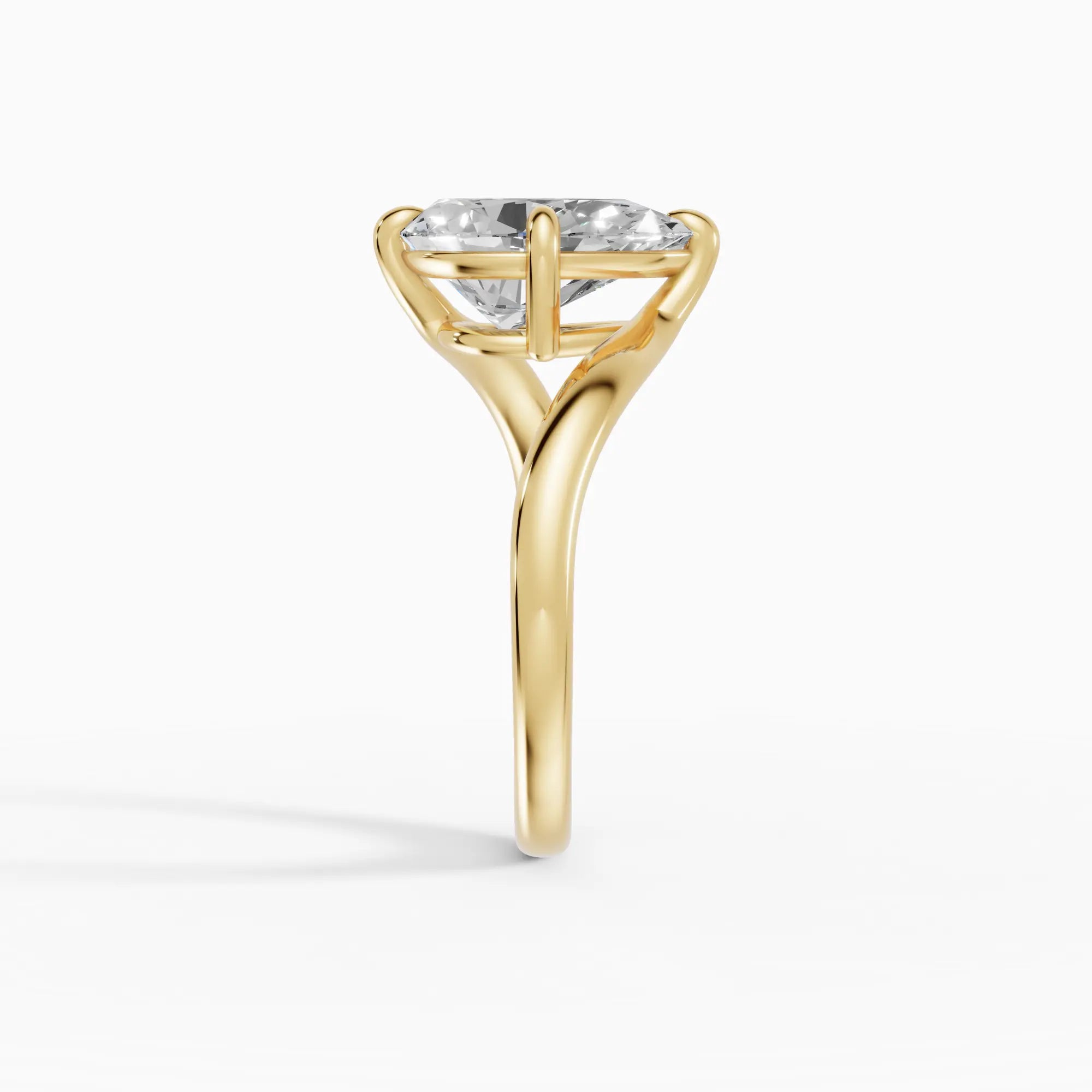 Anillo pera con engaste compás bypass | Élégance
