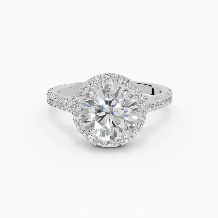 Anillo halo brillante con catedral | Infinity — foto 2