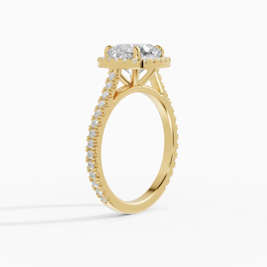 Anillo halo cojín con catedral | Aura — foto 3