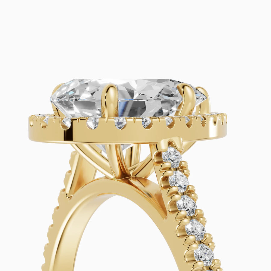 Anillo halo pera con catedral | Céleste — foto 5