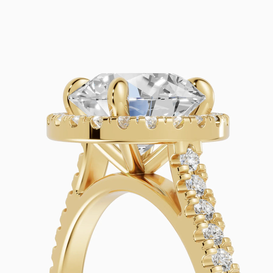 Anillo halo brillante con catedral | Infinity — foto 5