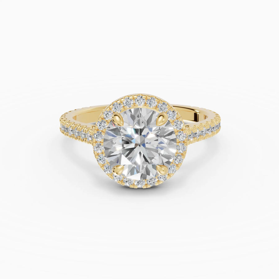 Anillo halo brillante con catedral | Infinity — foto 1