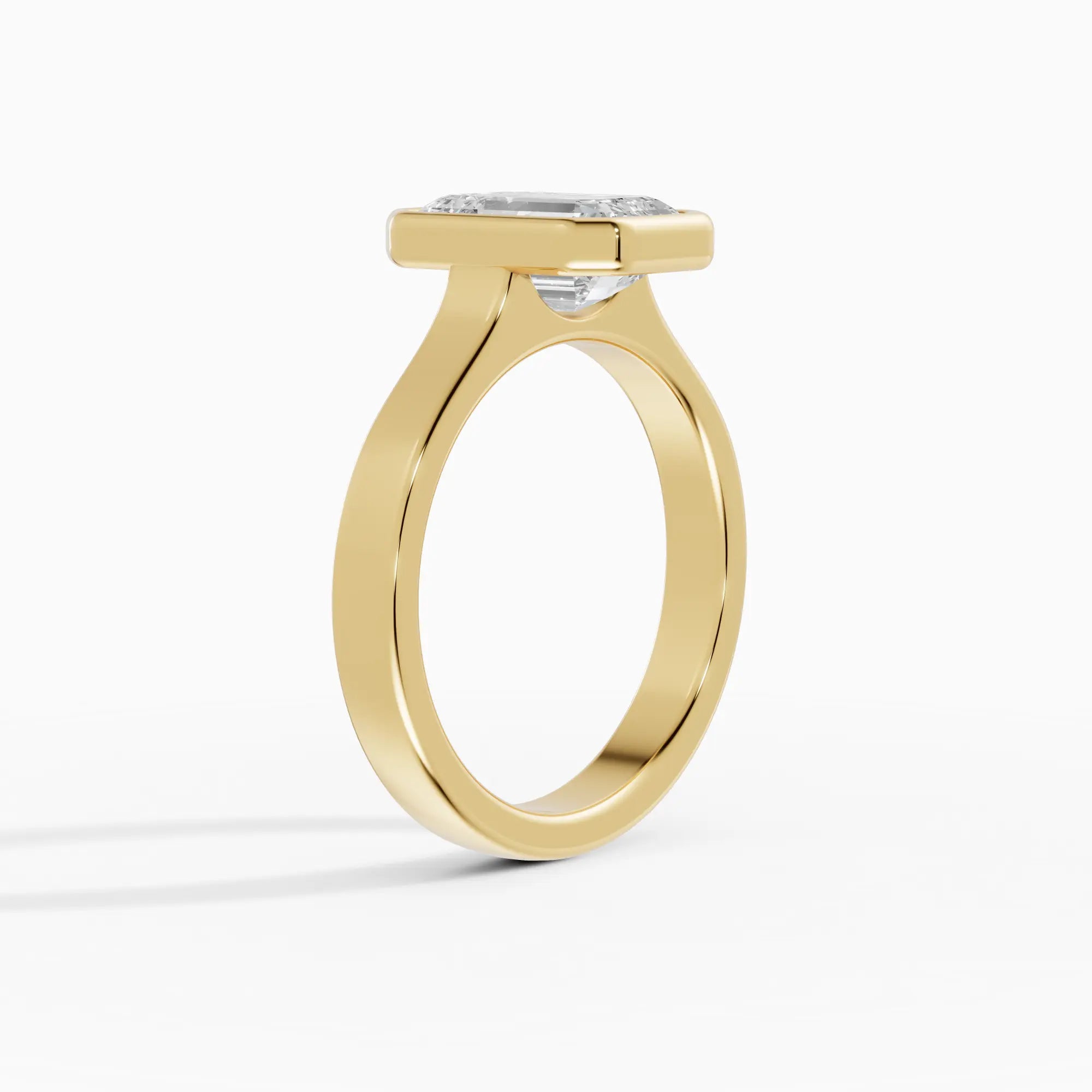 Anillo solitario esmeralda biselado | Saphir