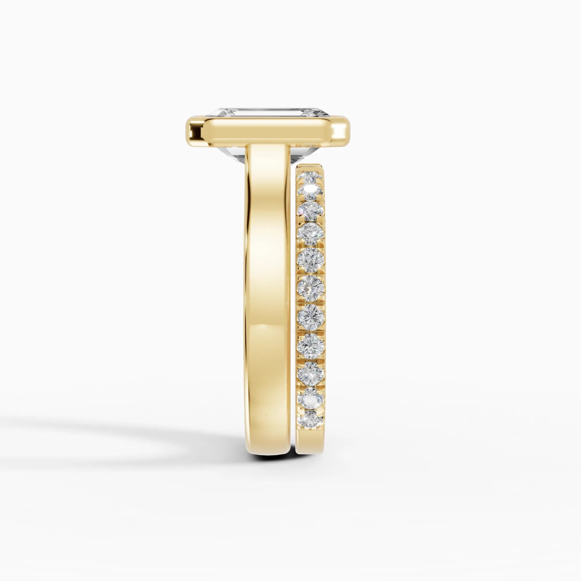 Anillo solitario esmeralda biselado | Saphir