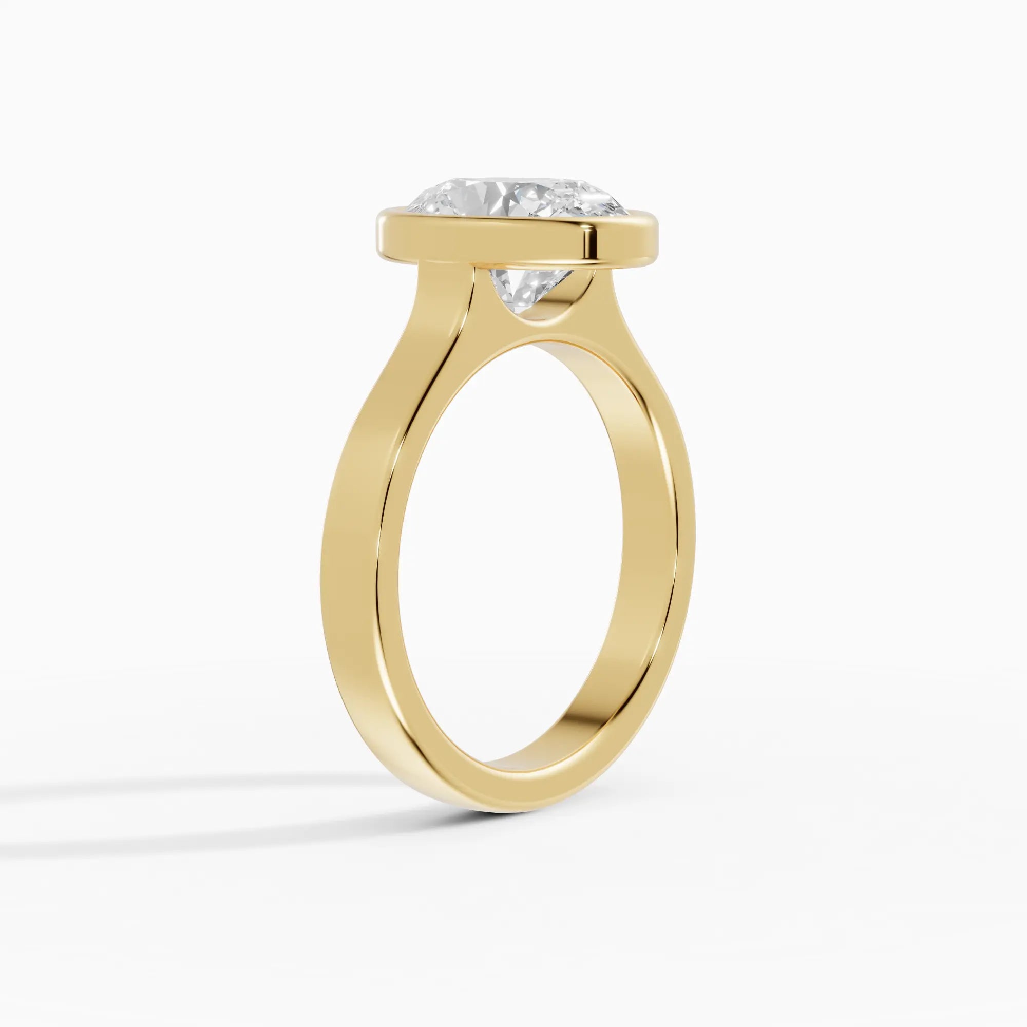 Anillo solitario oval biselado | Empyrean