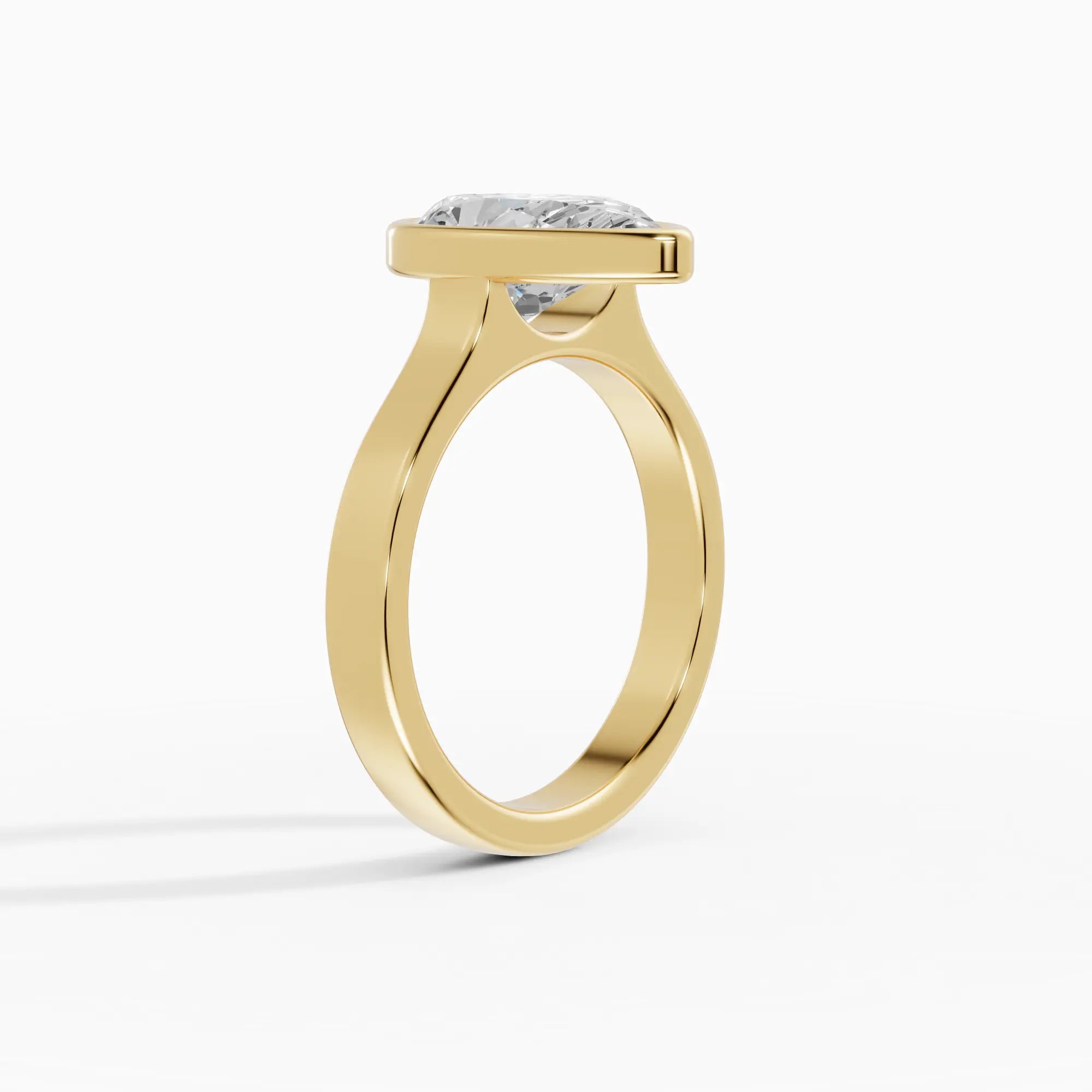 Anillo solitario pera biselado | Lustre