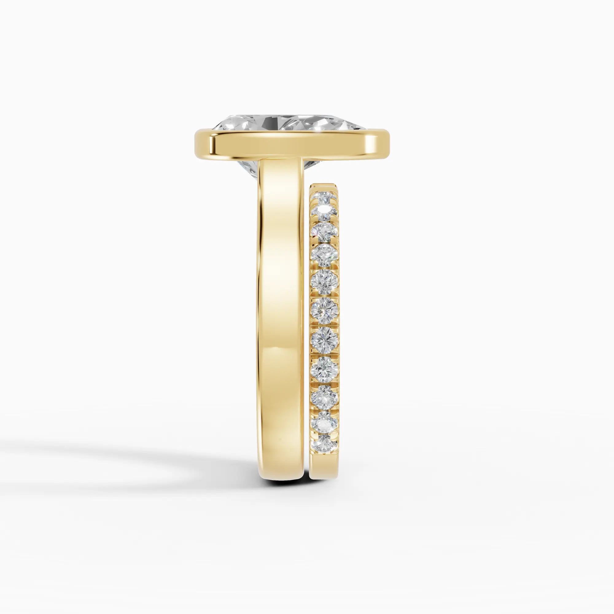 Anillo solitario pera biselado | Lustre