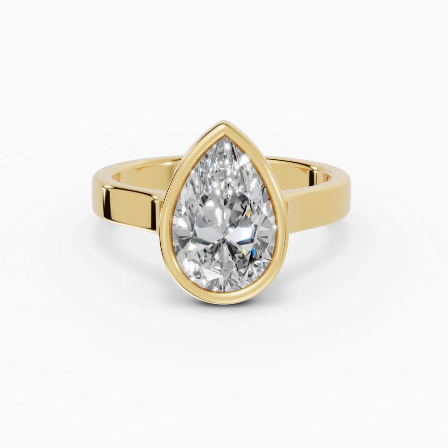 Anillo solitario pera biselado | Lustre — foto 1