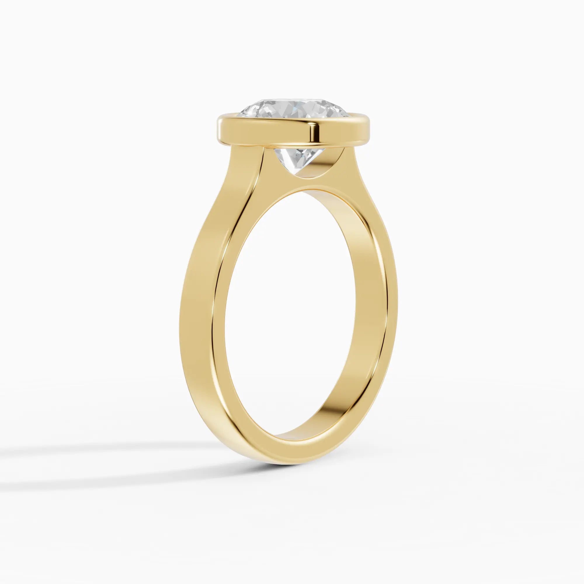 Anillo solitario brillante biselado | Arcadia