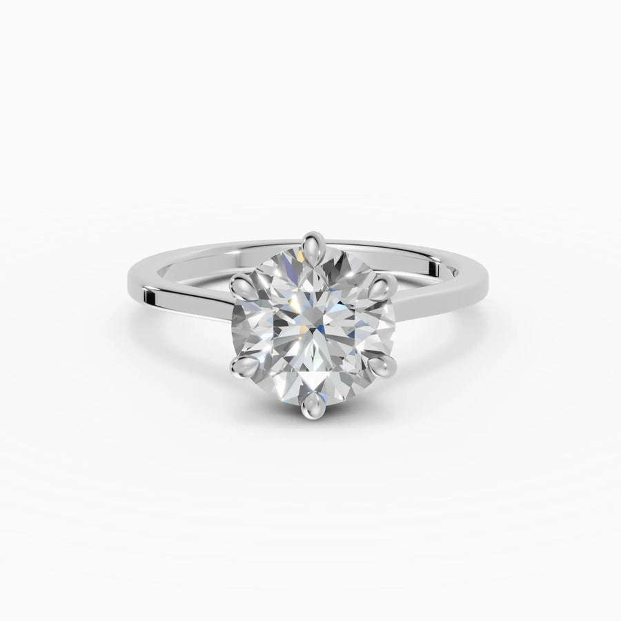 Anillo solitario brillante engaste floral | Opéra — foto 2