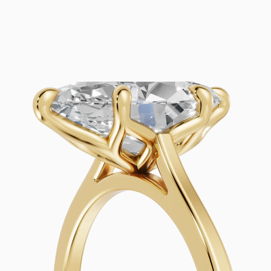 Anillo solitario marquesa engaste floral | Monarch — foto 5