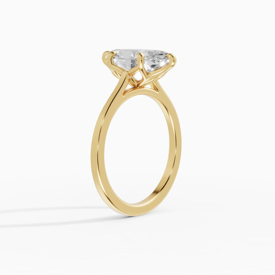 Anillo solitario marquesa engaste floral | Monarch — foto 3