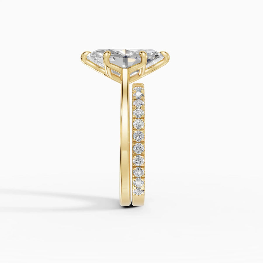 Anillo solitario marquesa engaste floral | Monarch — foto 4