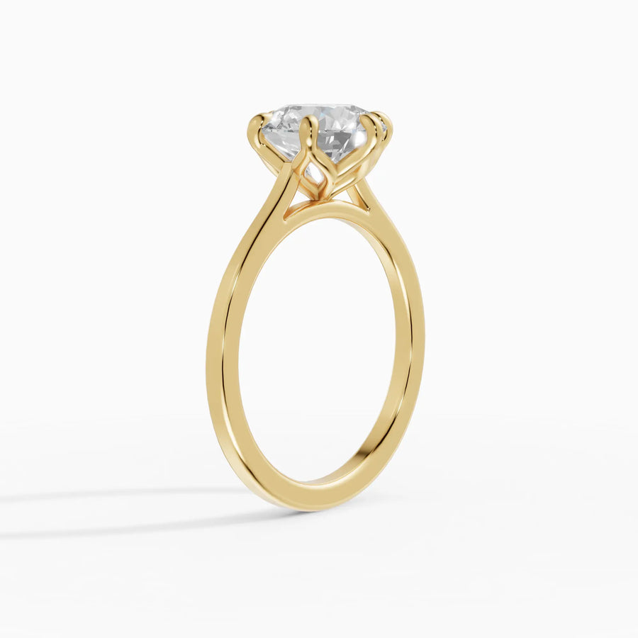 Anillo solitario brillante engaste floral | Opéra — foto 3