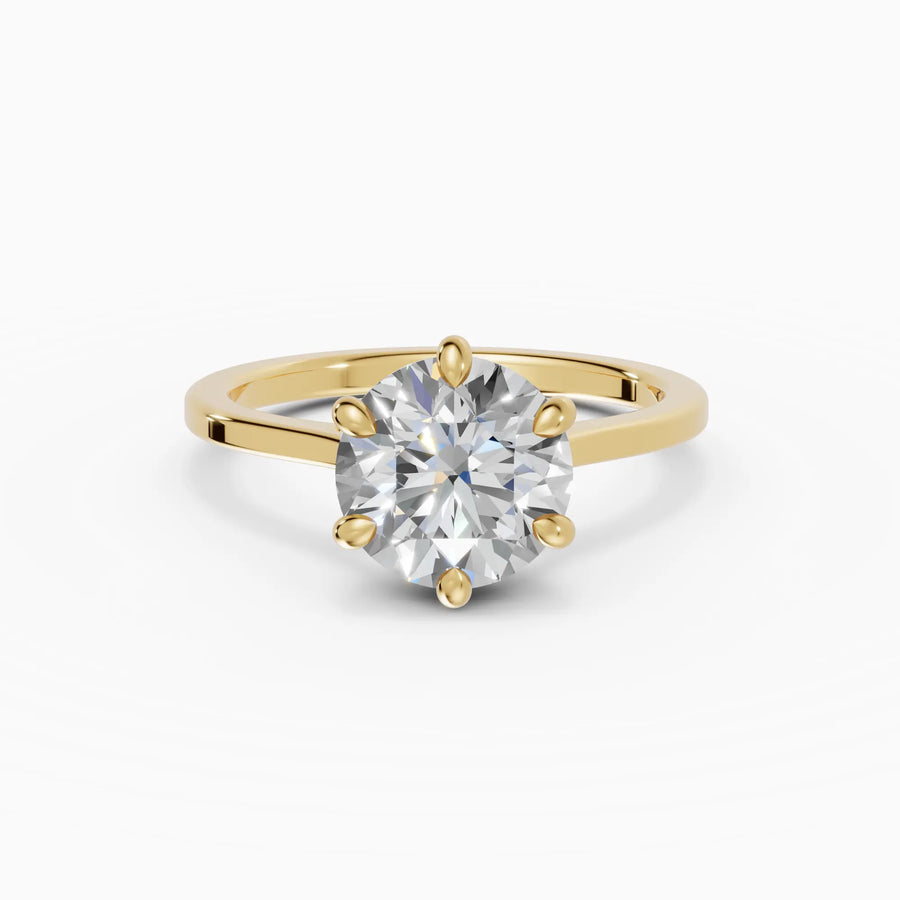 Anillo solitario brillante engaste floral | Opéra — foto 1