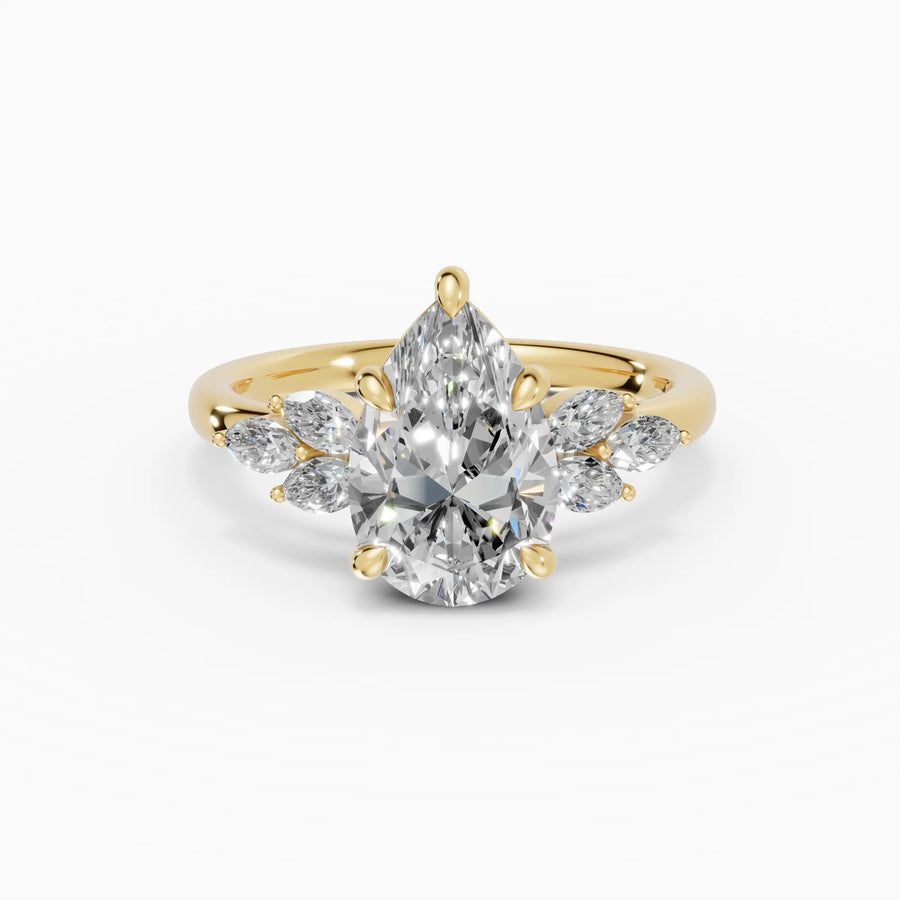 Anillo clúster pera | Pearl — foto 1