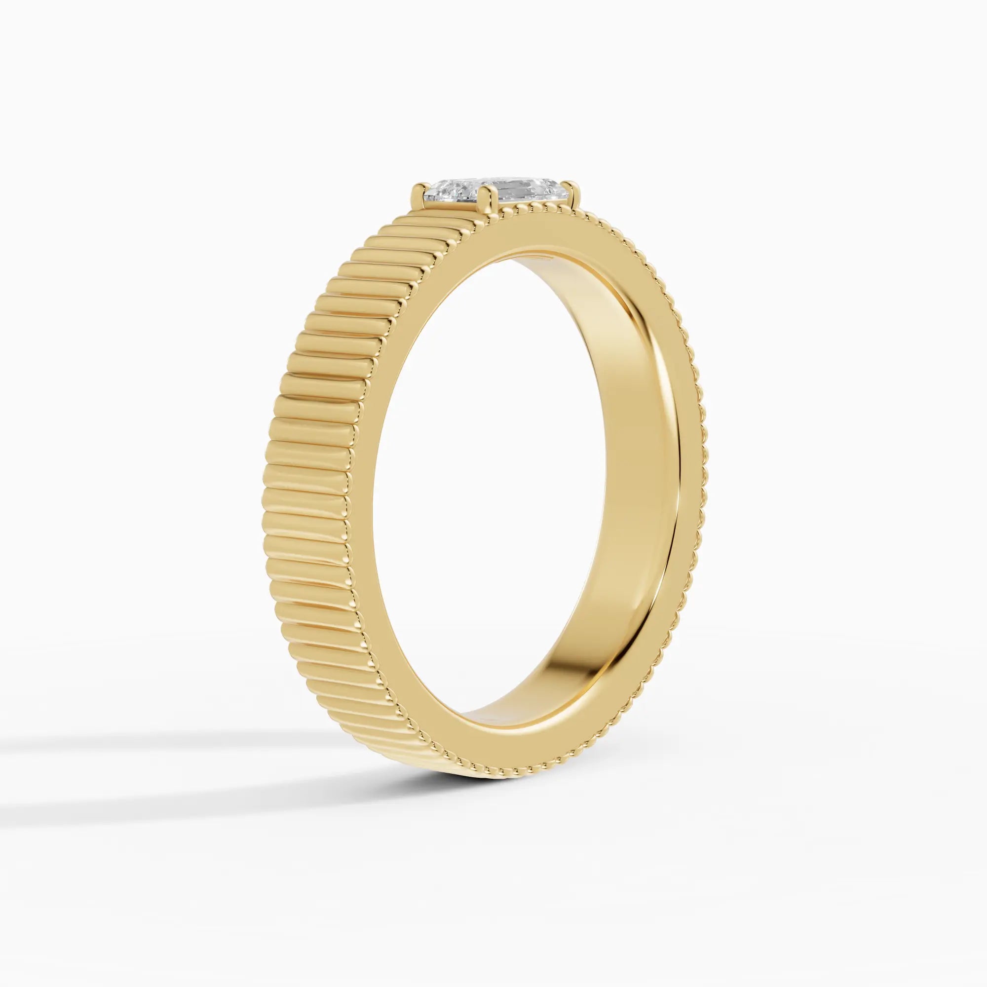Anillo compromiso maxi 4mm esmeralda east-west | Crown