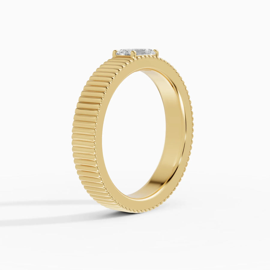 Anillo compromiso maxi 4mm esmeralda east-west | Crown — foto 4