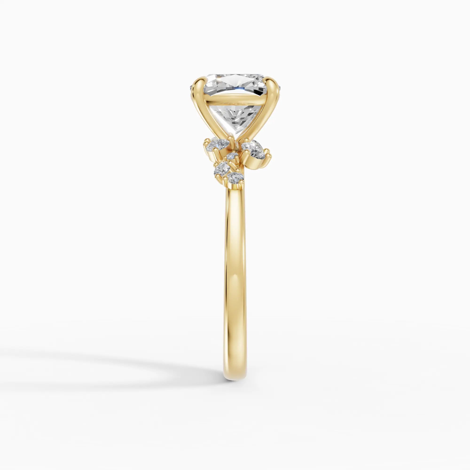 Anillo clúster cojín | Nacre
