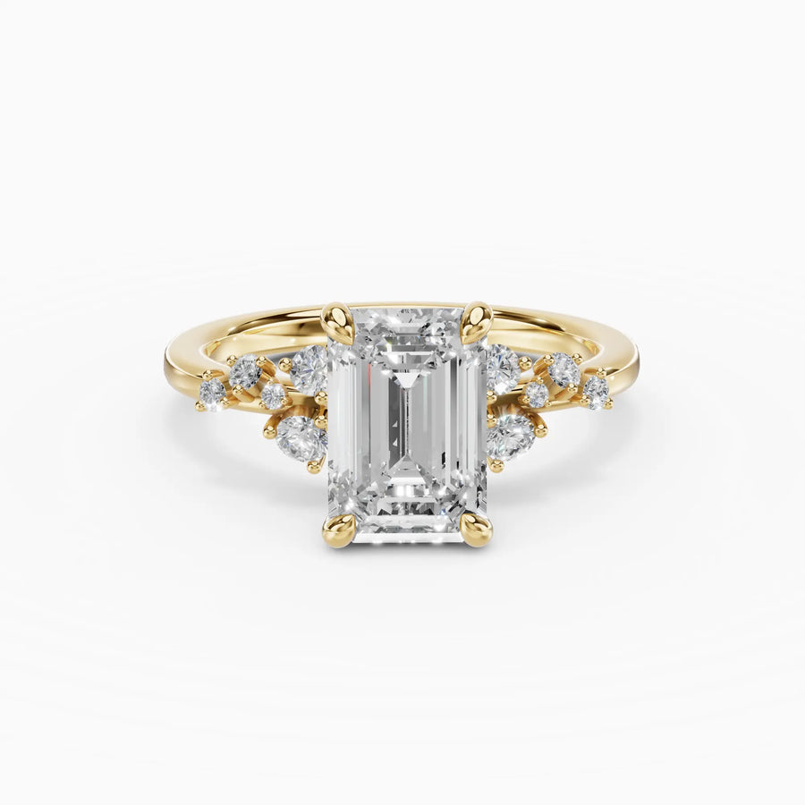 Anillo clúster esmeralda | Nova — foto 1