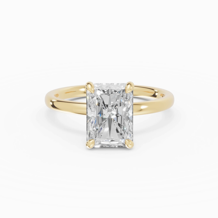 Anillo solitario halo escondido radiante | Grand — foto 1