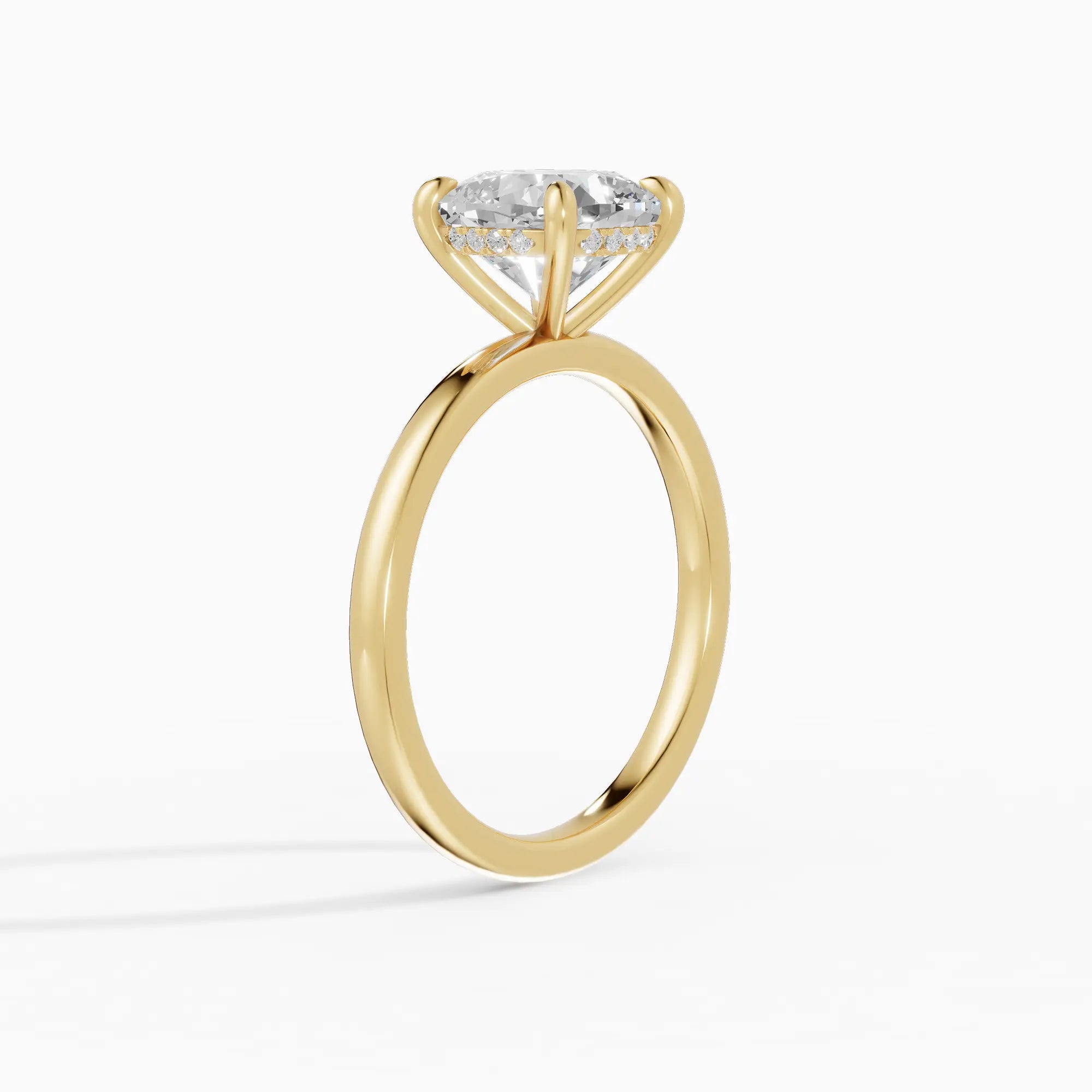 Anillo solitario halo escondido cojín | Liberté