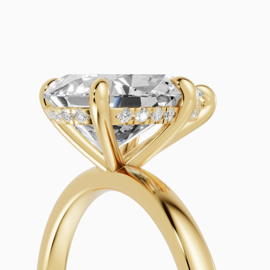 Anillo solitario halo escondido pera | Soleil — foto 4