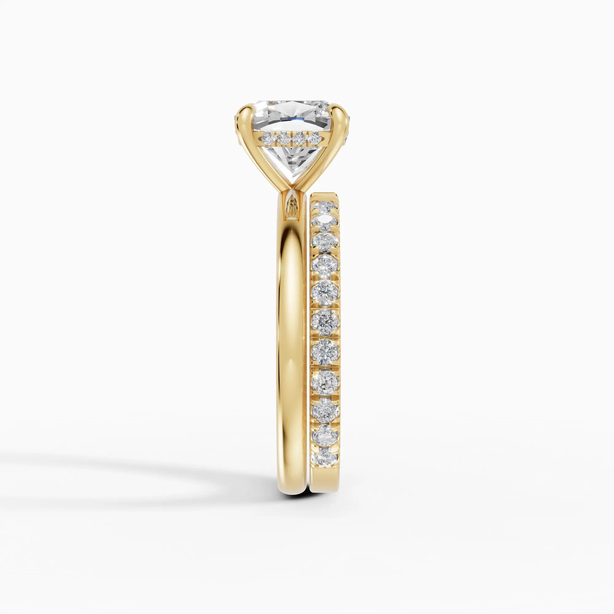 Anillo solitario halo escondido cojín | Liberté